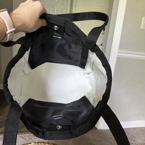 Holly Aiken Swallow Bird Bag large Shoulder tote Durable Black & White MSRP $168 - Picture 4 of 12